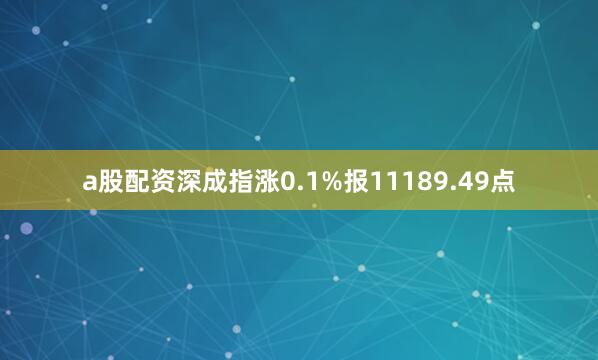 a股配资深成指涨0.1%报11189.49点